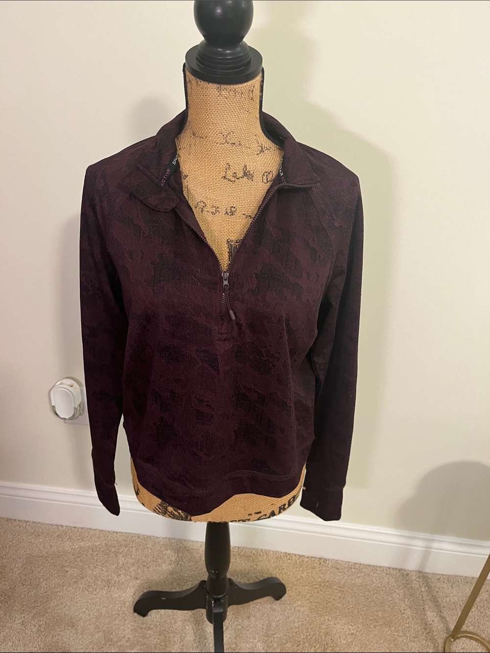 Spyder Women's Half-Zip Pullover in Deep Wine